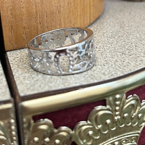 New Real 925 Sterling silver Elephant 7 horseshoe flower owl Lucky Ring Band - Picture 8 of 17